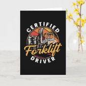 Carte Conducteur de chariots élévateurs Certifié Camion (Fleur jaune)