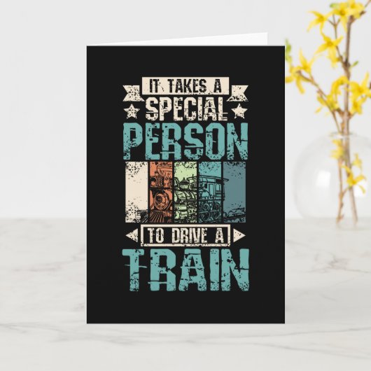 Carte Conducteur de train cool (Fleur jaune)