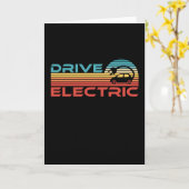 Carte Conduite Électrique Véhicule EV Voiture Cadeau Rét (Fleur jaune)