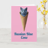 Carte Cône bleu russe (Fleur jaune)