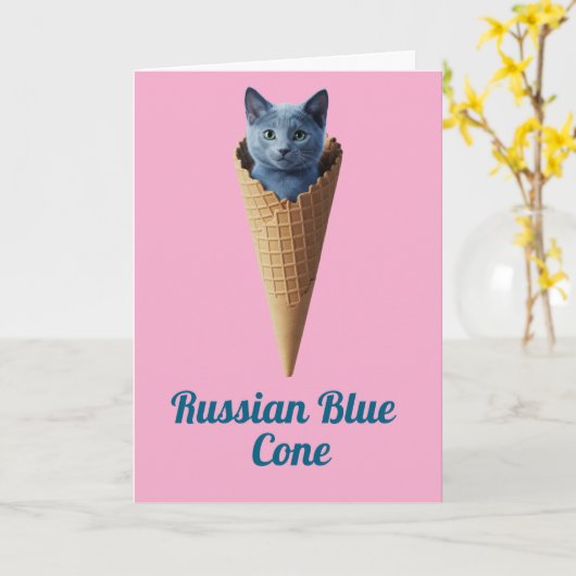 Carte Cône bleu russe (Fleur jaune)