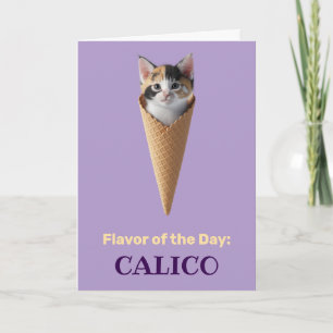 Carte Cône de chat calico