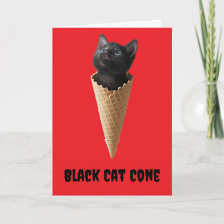 Carte Cône de chat noir