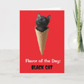 Carte Cône de chat noir (Devant)