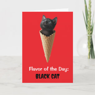 Carte Cône de chat noir