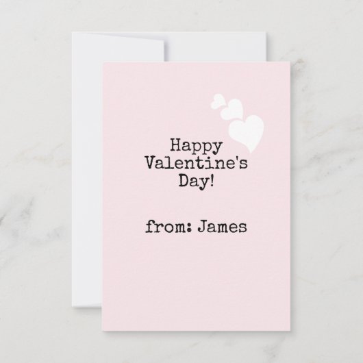 Carte Cone de crème glacée Saint-Valentin (Dos)