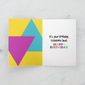 Carte Cône de glace d'anniversaire Art Pop Psychédélique (Intérieur)