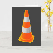 Carte Cône de signalisation avec bandes grises (Fleur jaune)
