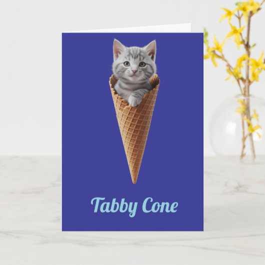 Carte Cône gris Tabby (Fleur jaune)