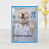 Carte Cone of Shame  Get Well Card  COC-1 (Fleur jaune)