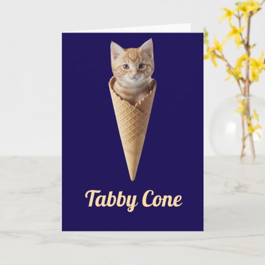 Carte Cône Tabby orange (Fleur jaune)