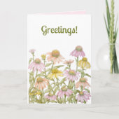 Carte Coneflowers Watercolor (Devant)