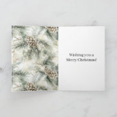 Carte Cônes de Pin Verts Noël (Intérieur)