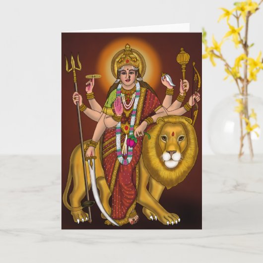 Carte Conférencière Maa Durga (Fleur jaune)