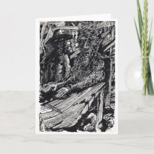 Carte "Confesse !" Dessin d'encre Inde