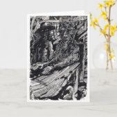 Carte "Confesse !" Dessin d'encre Inde (Fleur jaune)