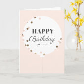 Carte Confetti Balloon heureux anniversaire salutation (Fleur jaune)