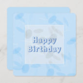 Carte Confetti Bleue Corfleur customisée (Devant / Derrière)