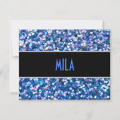 Carte Confetti Blue Party (Dos)
