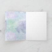 Carte Confetti de civelle de l'aqua à licorne violette (Intérieur)