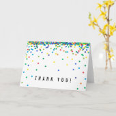 Carte Confetti de couleur primaire Merci | Simple et Mig (Fleur jaune)