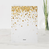 Carte Confetti doré de luxe | Célébration élégante (Dos)