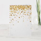 Carte Confetti doré de luxe | Célébration élégante (Devant)