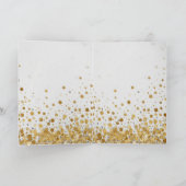 Carte Confetti doré de luxe | Célébration élégante (Intérieur)