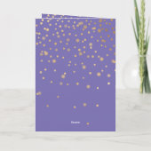 Carte Confetti en or violet (Dos)