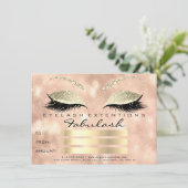 Carte Confetti Lashes Gold Blush certificat maquillage c (Debout devant)