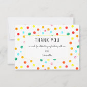 Carte Confetti Merci Anniversaire (Devant)