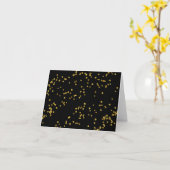 Carte Confetti or sur n'importe quelle couleur (Fleur jaune)