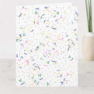 Carte Confetti sur blanc (Ajouter une couleur Arrière - 