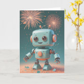 Carte Confettis d'anniversaire pixelisés fête (Fleur jaune)