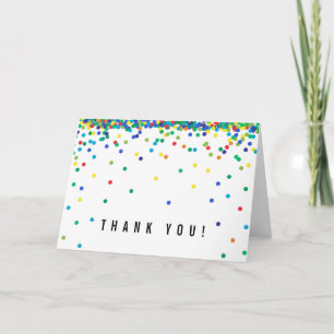 Carte Confettis de Couleurs Primaires Merci Cute & Sim