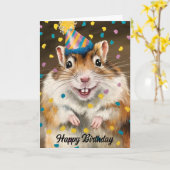 Carte Confettis de gerbille mongole (Fleur jaune)