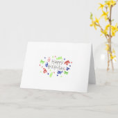 Carte Confettis de joyeux anniversaire (Fleur jaune)