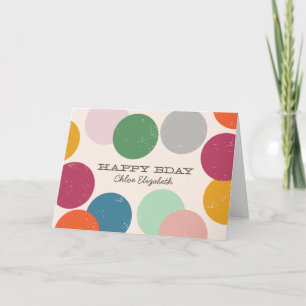 Carte Confettis personnalisés d'anniversaire du nom