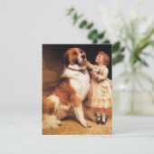 Carte Confiance par Charles Burton Barber, Chien Saint-B (Debout devant)