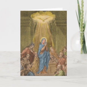 Carte Confirmation catholique Vierge Marie Saint-Esprit