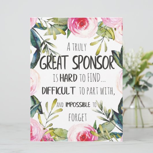 Carte Confirmation Commanditaire Cadeau Vraiment Grand c (Debout devant)