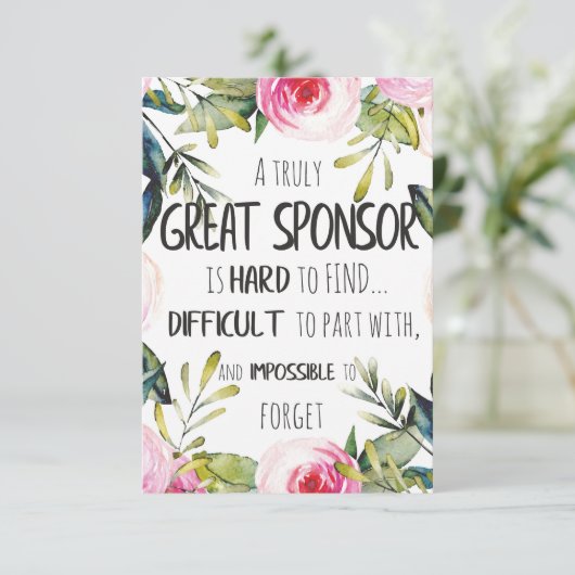 Carte Confirmation Commanditaire Cadeau Vraiment Grand c (Debout devant)