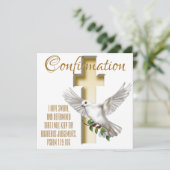 Carte Confirmation de croix de colombe (Debout devant)