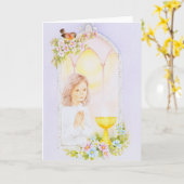 Carte Confirmation de Holy Communion (Fleur jaune)