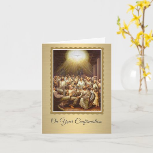 Carte Confirmation de l'Esprit Saint sur les Apôtres (Fleur jaune)