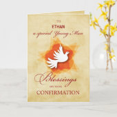 Carte Confirmation de l'homme jeune Félicitations Bénédi (Fleur jaune)