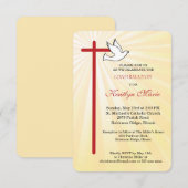 Carte Confirmation des rayons dorés de la colombe de la  (Devant / Derrière)