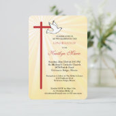 Carte Confirmation des rayons dorés de la colombe de la  (Debout devant)