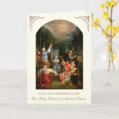 Carte Confirmation Esprit Saint Vierge Marie Prière (Fleur jaune)