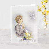 Carte Confirmation pour boys (Fleur jaune)